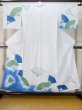 Photo1: M0620Q Used Japanese men  White Men's Yukata / Cotton. Folding fan   (Grade C) (1)