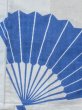 Photo7: M0620Q Used Japanese men  White Men's Yukata / Cotton. Folding fan   (Grade C) (7)