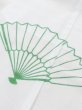 Photo9: M0620Q Used Japanese men  White Men's Yukata / Cotton. Folding fan   (Grade C) (9)