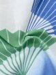 Photo12: M0620Q Used Japanese men  White Men's Yukata / Cotton. Folding fan   (Grade C) (12)