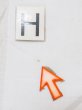 Photo20: M0620Q Used Japanese men  White Men's Yukata / Cotton. Folding fan   (Grade C) (20)