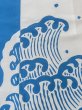 Photo7: M0620R Used Japanese men  White Men's Yukata / Cotton. Wave   (Grade C) (7)