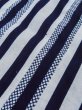 Photo10: M0620S Used Japanese men  White Men's Yukata / Cotton/hemp Folding fan,   (Grade C) (10)