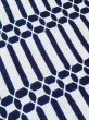 Photo8: M0620T Used Japanese men  White Women's Yukata / Cotton/hemp Abstract pattern   (Grade C) (8)