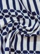 Photo9: M0620T Used Japanese men  White Women's Yukata / Cotton/hemp Abstract pattern   (Grade C) (9)