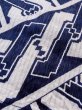 Photo7: Mint M0620U Used Japanese men  Navy Blue YUKATA summer(made in Other than Japan) / Cotton. Abstract pattern   (Grade A) (7)