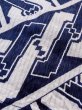 Photo7: Mint M0620U Used Japanese men  Navy Blue Men's Yukata / Cotton. Abstract pattern   (Grade A) (7)