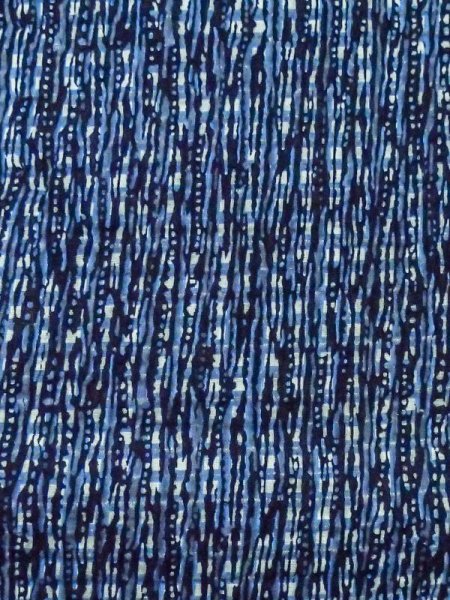 Photo5: M0620V Used Japanese men  Light Blue Men's Yukata / Cotton. Plaid Checks,   (Grade C) (5)