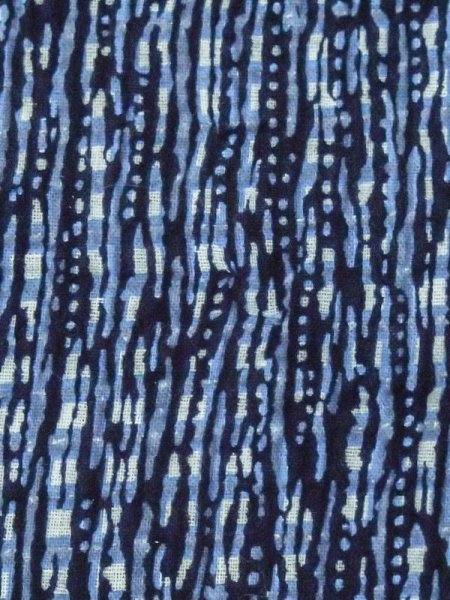 Photo6: M0620V Used Japanese men  Light Blue Men's Yukata / Cotton. Plaid Checks,   (Grade C) (6)