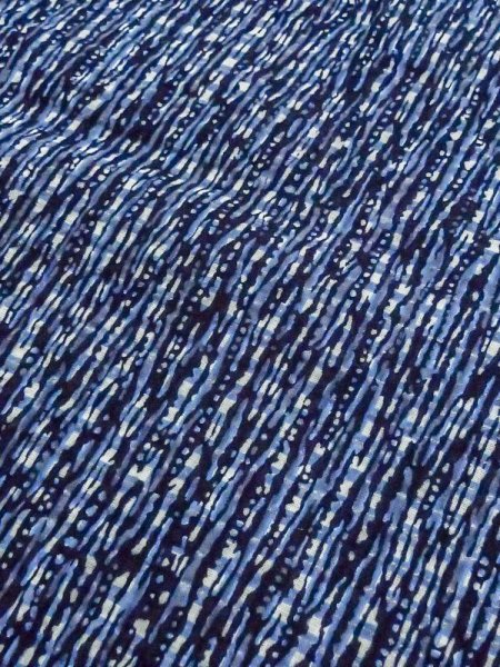 Photo7: M0620V Used Japanese men  Light Blue Men's Yukata / Cotton. Plaid Checks,   (Grade C) (7)