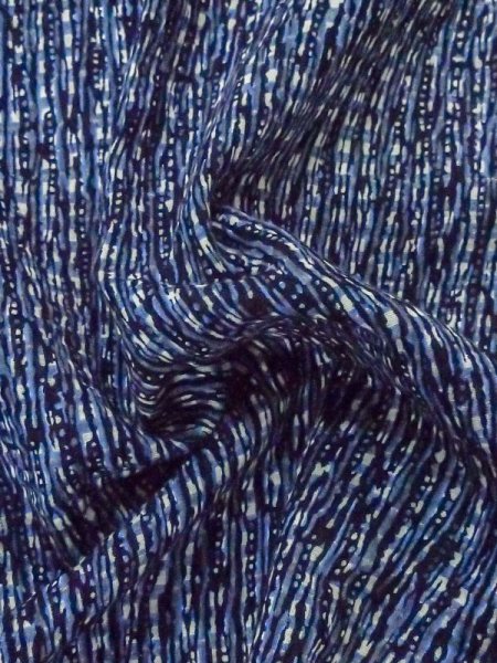 Photo10: M0620V Used Japanese men  Light Blue Men's Yukata / Cotton. Plaid Checks,   (Grade C) (10)