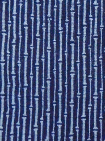 Photo6: M0620W Used Japanese men  Indigo Blue Men's Yukata / Cotton. Bamboo   , Brand: Chikusen  (Grade B) (6)