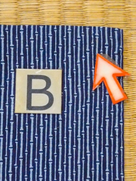 Photo13: M0620W Used Japanese men  Indigo Blue Men's Yukata / Cotton. Bamboo   , Brand: Chikusen  (Grade B) (13)