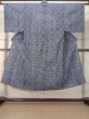 Photo1: M0620X Used Japanese men  Gray Men's Yukata / Cotton/hemp Plaid Checks,   (Grade C) (1)