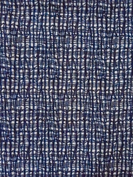 Photo3: M0620X Used Japanese men  Gray Men's Yukata / Cotton/hemp Plaid Checks,   (Grade C) (3)