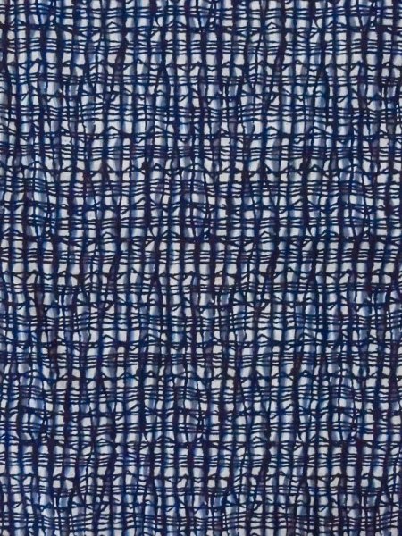 Photo4: M0620X Used Japanese men  Gray Men's Yukata / Cotton/hemp Plaid Checks,   (Grade C) (4)