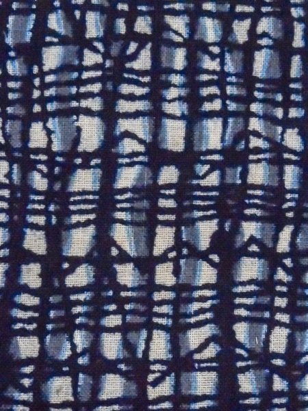 Photo6: M0620X Used Japanese men  Gray Men's Yukata / Cotton/hemp Plaid Checks,   (Grade C) (6)