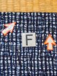 Photo16: M0620X Used Japanese men  Gray Men's Yukata / Cotton/hemp Plaid Checks,   (Grade C) (16)