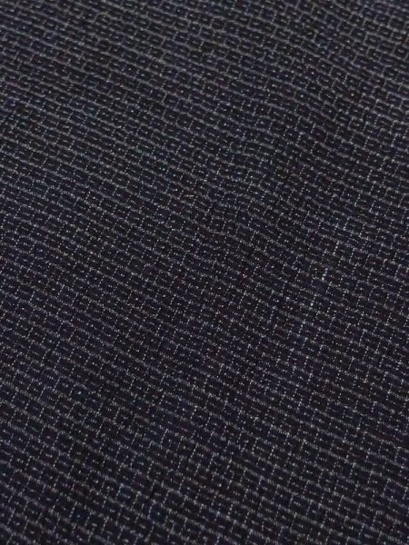 Photo8: M0620Y Used Japanese men  Black Men's Yukata / Silk. Tortoise-shell pattern(Hexagonal pattern)   (Grade C) (8)