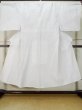 Photo1: M0620Z Used Japanese men  White YUKATA summer(made in Japan) / Cotton. Parallel Cross   (Grade D) (1)