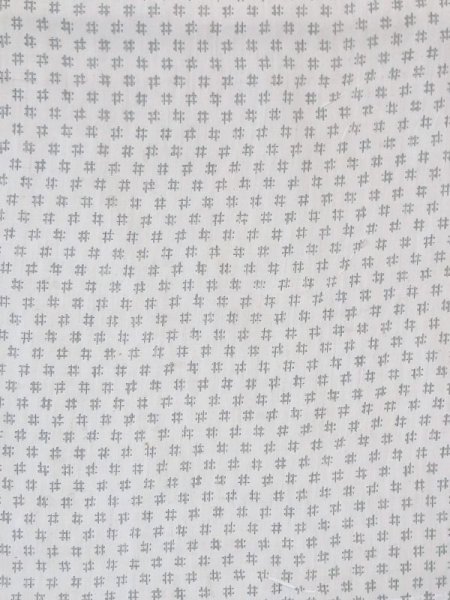 Photo4: M0620Z Used Japanese men  White Men's Yukata / Cotton. Parallel Cross   (Grade D) (4)