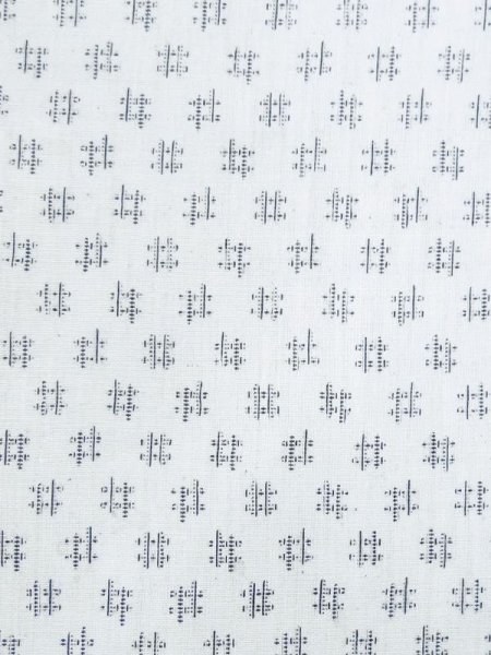 Photo5: M0620Z Used Japanese men  White Men's Yukata / Cotton. Parallel Cross   (Grade D) (5)