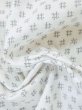 Photo10: M0620Z Used Japanese men  White YUKATA summer(made in Japan) / Cotton. Parallel Cross   (Grade D) (10)