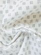 Photo10: M0620Z Used Japanese men  White Men's Yukata / Cotton. Parallel Cross   (Grade D) (10)