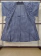 Photo2: M0621A Used Japanese men  White Men's Yukata / Cotton/hemp Plaid Checks   (Grade D) (2)