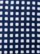Photo5: M0621A Used Japanese men  White Men's Yukata / Cotton/hemp Plaid Checks   (Grade D) (5)