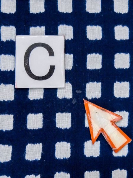 Photo14: M0621A Used Japanese men  White Men's Yukata / Cotton/hemp Plaid Checks   (Grade D) (14)