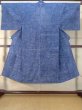 Photo1: M0621B Used Japanese men  Navy Blue Men's Yukata / Cotton/hemp Plaid Checks,   (Grade C) (1)