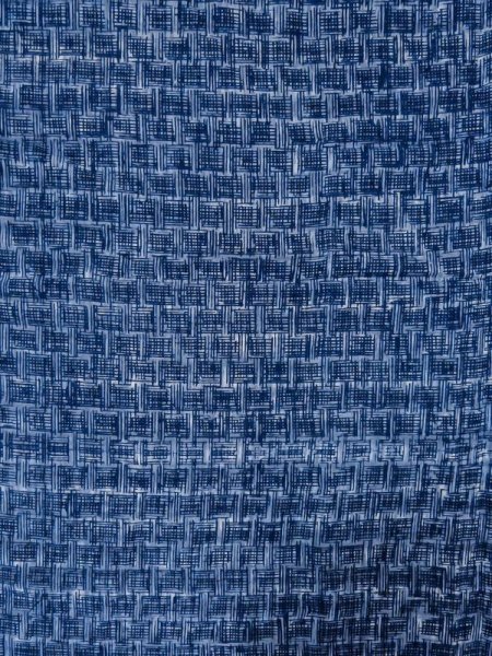 Photo3: M0621B Used Japanese men  Navy Blue Men's Yukata / Cotton/hemp Plaid Checks,   (Grade C) (3)