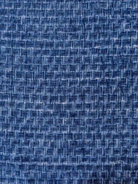 Photo4: M0621B Used Japanese men  Navy Blue Men's Yukata / Cotton/hemp Plaid Checks,   (Grade C) (4)