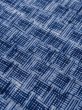 Photo8: M0621B Used Japanese men  Navy Blue Men's Yukata / Cotton/hemp Plaid Checks,   (Grade C) (8)