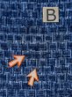 Photo13: M0621B Used Japanese men  Navy Blue Men's Yukata / Cotton/hemp Plaid Checks,   (Grade C) (13)