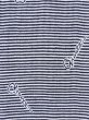 Photo4: M0621D Used Japanese men  White Men's Yukata / Cotton. Stripes, It looks like a Giants novelty.  (Grade C) (4)