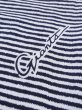 Photo7: M0621D Used Japanese men  White Men's Yukata / Cotton. Stripes, It looks like a Giants novelty.  (Grade C) (7)