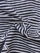 Photo9: M0621D Used Japanese men  White Men's Yukata / Cotton. Stripes, It looks like a Giants novelty.  (Grade C) (9)