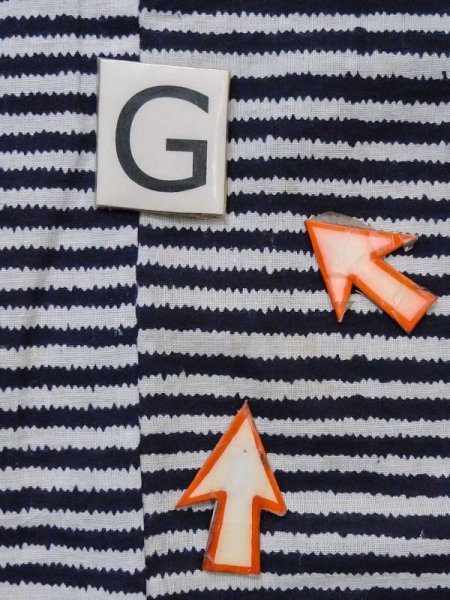 Photo18: M0621D Used Japanese men  White Men's Yukata / Cotton. Stripes, It looks like a Giants novelty.  (Grade C) (18)