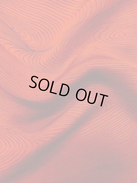 Photo11: M0627A Used Japanese women  Red HAORI short jacket / Silk. Gradation, Mixture of synthetic fibers and patching in the lining.  (Grade B) (11)