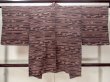 Photo2: M0627G Used Japanese women  Brown HAORI short jacket / Silk. Flower,   (Grade B) (2)