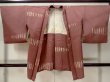 Photo1: M0627H Used Japanese women Pale Dark Red HAORI short jacket / Silk. Bamboo   ,   (Grade A) (1)