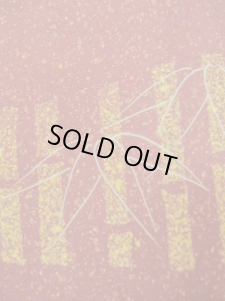 Photo5: M0627H Used Japanese women Pale Dark Red HAORI short jacket / Silk. Bamboo   ,   (Grade A) (5)