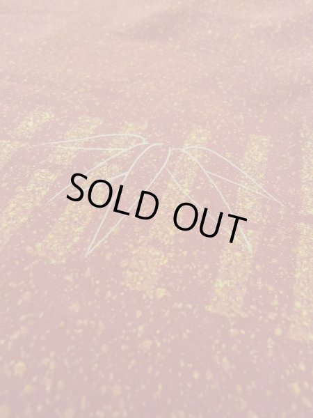 Photo10: M0627H Used Japanese women Pale Dark Red HAORI short jacket / Silk. Bamboo   ,   (Grade A) (10)