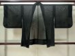 Photo2: Mint M0627K Used Japanese women  Black HAORI short jacket / Silk. MOMIJI maple leaf   (Grade A) (2)