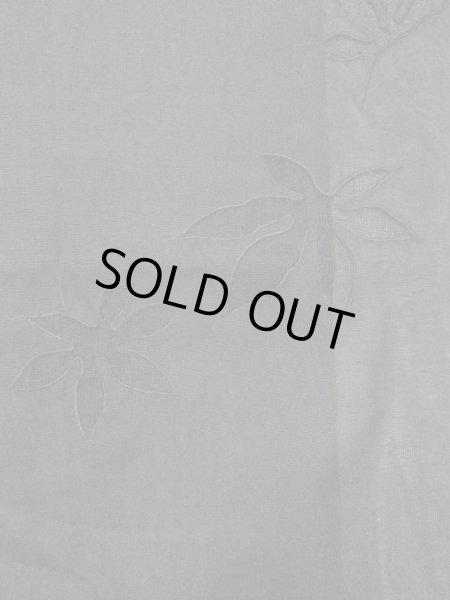 Photo3: Mint M0627K Used Japanese women  Black HAORI short jacket / Silk. MOMIJI maple leaf   (Grade A) (3)