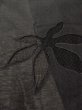 Photo7: Mint M0627K Used Japanese women  Black HAORI short jacket / Silk. MOMIJI maple leaf   (Grade A) (7)
