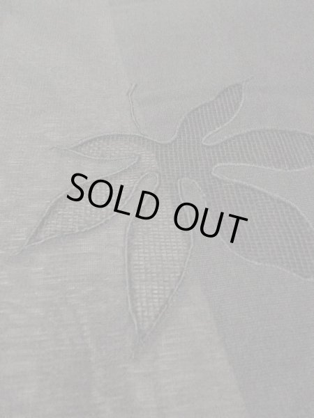 Photo7: Mint M0627K Used Japanese women  Black HAORI short jacket / Silk. MOMIJI maple leaf   (Grade A) (7)