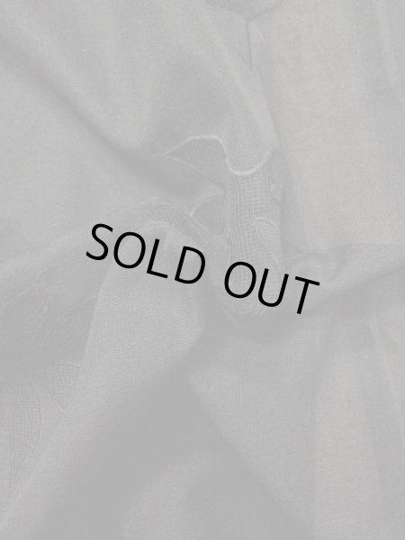 Photo10: Mint M0627K Used Japanese women  Black HAORI short jacket / Silk. MOMIJI maple leaf   (Grade A) (10)